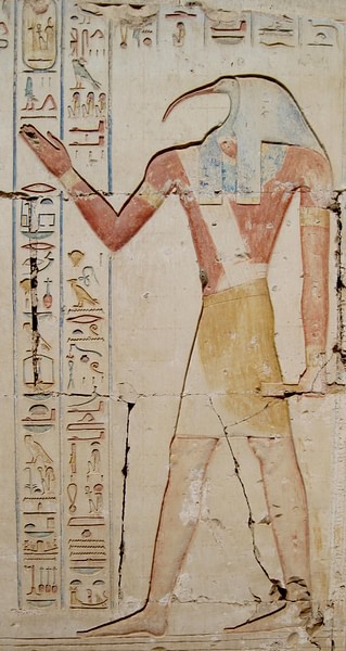 Thoth, Abydos Temple Relief