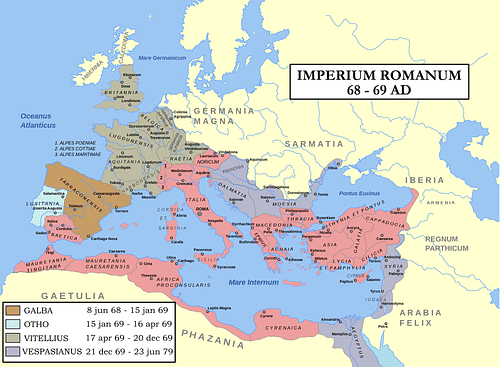 Map: Year of the Four Emperors