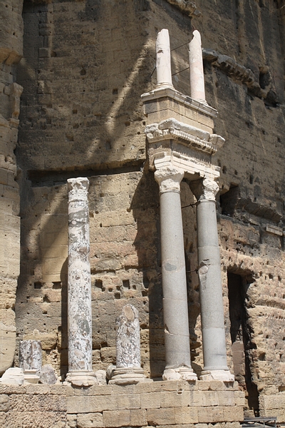 Columns, Orange Theatre Stage Wall Facade