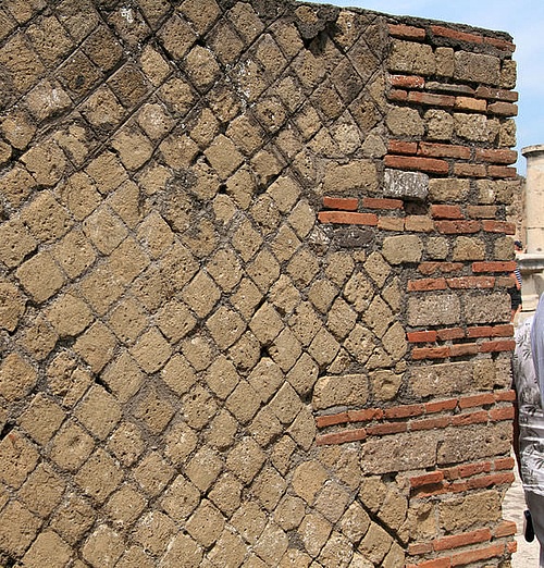 Opus Reticulatum Wall, Pompeii