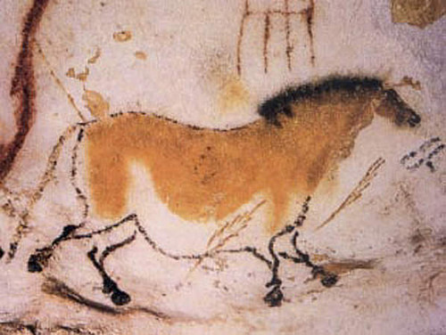 Painting of a Horse, Lascaux Cave (by Sevela.p, Public Domain)