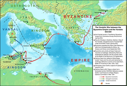 Map of the Vandalic War