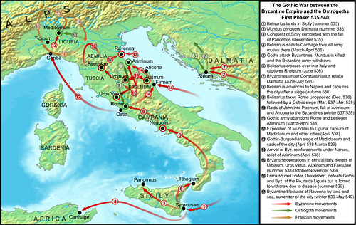 Map of the Gothic War