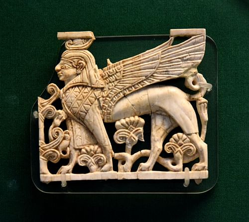 Nimrud Ivory Plaque of an Egyptian Sphinx