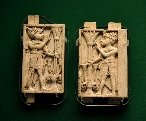 Nimrud Ivory Panels of Two Egyptian Kings
