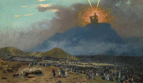 Moses on Mount Sinai (by Jean-Léon Gérôme, Public Domain)