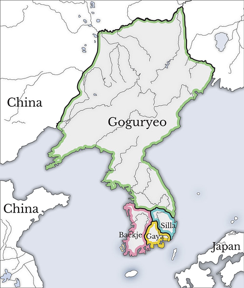 Three Kingdoms of Korea Map (by Ashraf Kamel, CC BY-NC-SA)