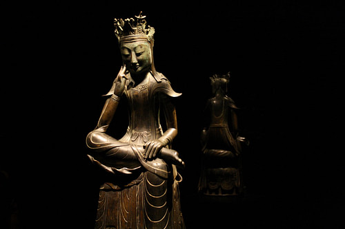 Gilt-bronze Maitreya