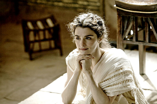 Rachel Weisz as Hypatia of Alexandria (by Focus Features, Newmarket Films, Telecinco Cinema, Copyright, fair use)