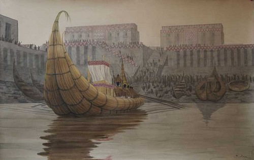 Representation of the Port of Eridu (by Таис Гило, Public Domain)
