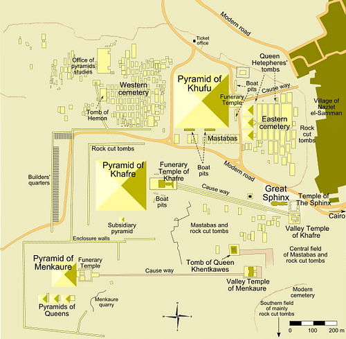 Map of the Monuments at Giza