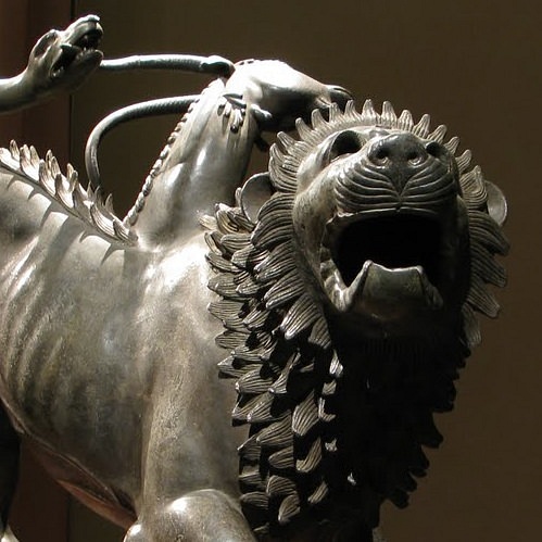 Detail, Chimera of Arezzo (by mbalestrieri, CC BY)