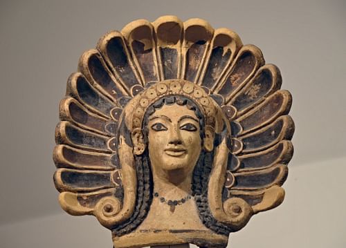 Etruscan Maenad Roof Tile (by Carole Raddato, CC BY-SA)