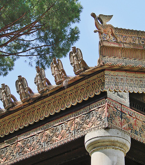 Etruscan Terracotta Roof Decorations (by Jean-Pierre DalbÃ©ra, CC BY)