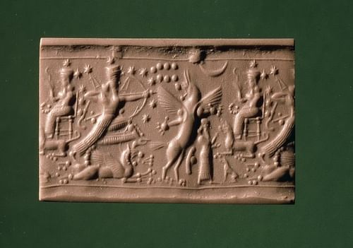 Cylinder Seal with Ninurta (by The Trustees of the British Museum, CC BY-NC-SA)