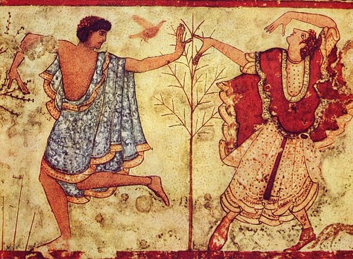 Etrüsk Uygarlığı ve Tarihi 10 Mitolojiler.com Dancers, Tomb of the Triclinium, Tarquinia