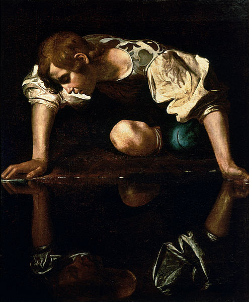 Narcissus (by Caravaggio, Public Domain) Narcissus (by Caravaggio, Public Domain)