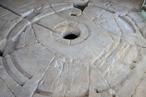 The interior of the Tower of the Winds (Athens)