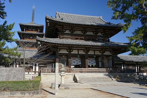 Central Gate & Pagoda, Horyuji Temple (by Horyuji Chumon Warizuka, CC BY-SA)