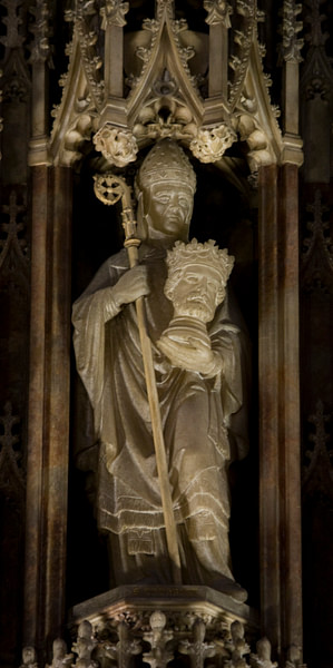 St Cuthbert with St Oswald's head