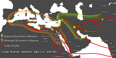 Rute Perdagangan Helenistik, 300 SM