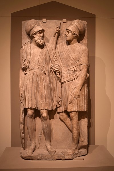 Greek Warriors Stele (by James Blake Wiener, CC BY-NC-SA)