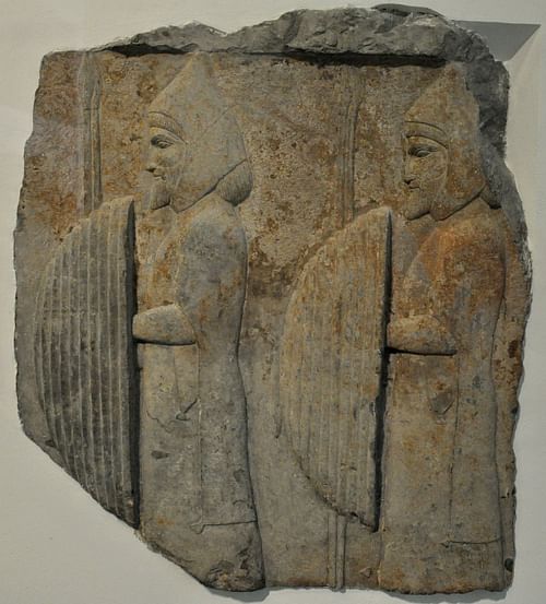 Men with Shields & Spears from Persepolis (by Osama Shukir Muhammed Amin, Copyright)