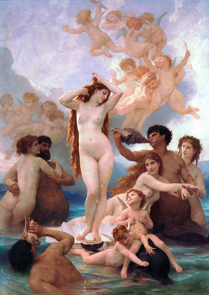 The Birth of Venus by Bouguereau - classical mythology 