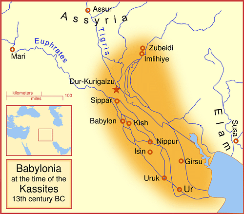 Babylon at the time of the Kassites (by MapMaster, CC BY-SA)