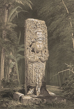 Stela D at Copan by Catherwood