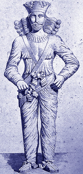 Illustration of Colossal Statue of Shapur I