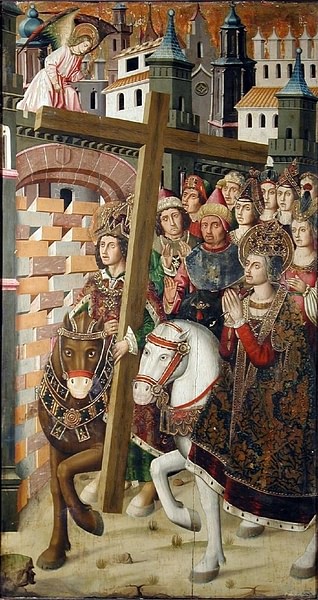 Heraclius Returning the True Cross to Jerusalem (by Miguel Ximenez, Public Domain)