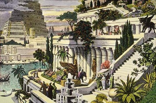 Hanging Gardens of Babylon (by Martin Heemskerck, Public Domain)