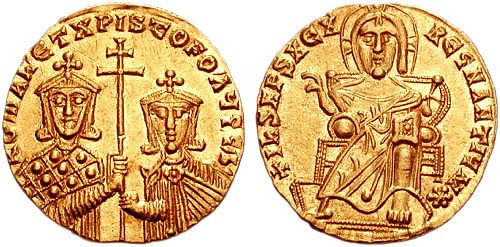 Gold Coin of Romanos I (by Classical Numismatic Group, Inc., CC BY-SA)