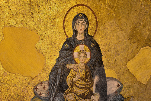 a Szűz és a gyermek mozaik, Hagia Sophia