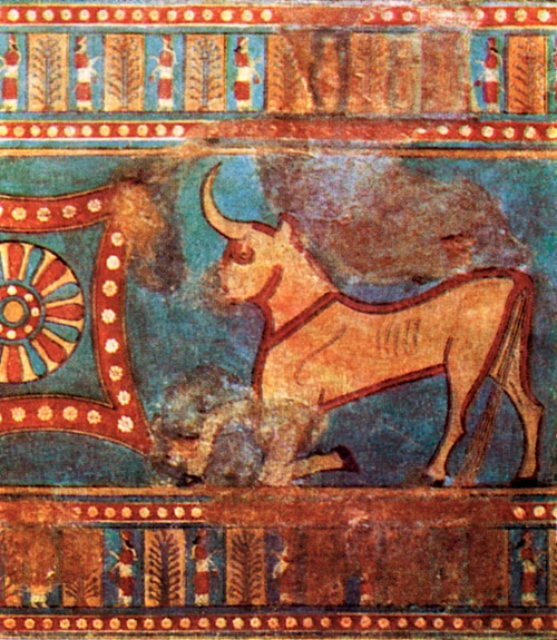 Urartu Bull Wall Painting (by EvgenyGenkin, Public Domain)