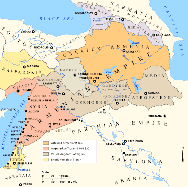 Empire of Tigranes the Great (by www.armenica.org, CC BY-SA)
