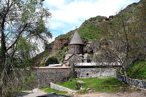 Geghard Monastery in Armenia (by James Blake Wiener, CC BY-NC-SA)