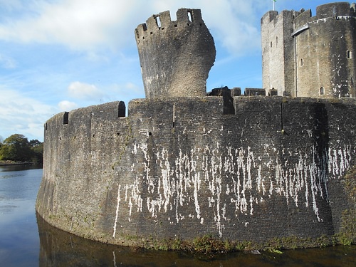 Wing-wall, Caerphilly Castle