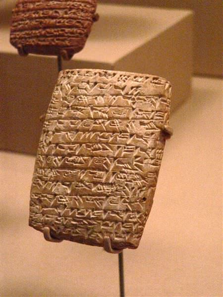 Cuneiform Tablet, Assyria (by Mary Harrsch (Photographed at the Los Angeles County Museum of Art, L.A.), CC BY-NC-SA)