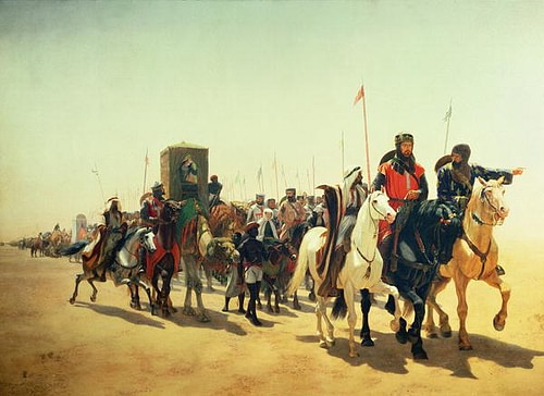 Richard I Marches to Jerusalem (by James William Glass, Public Domain)