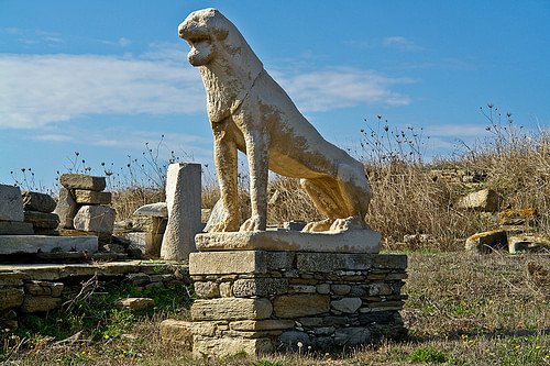 Delos Lion Sculpture (by SquinchPix.com, Copyright)