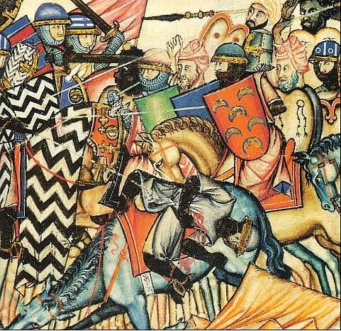 Reconquista Battle Scene (by Unknown Artist, Public Domain)