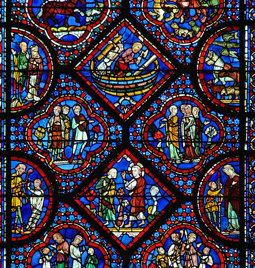 Detalhe, Janela Noah, Chartres
