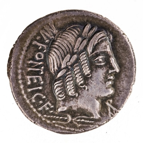 Denarius of Manius Fonteius, 85 BCE (by American Numismatic Society, Public Domain)
