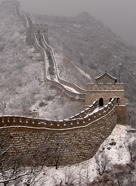 The Great Wall of China in Snow