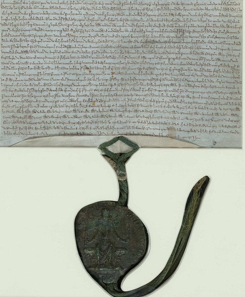 Magna Carta with Royal Seal (by British Library, Public Domain)
