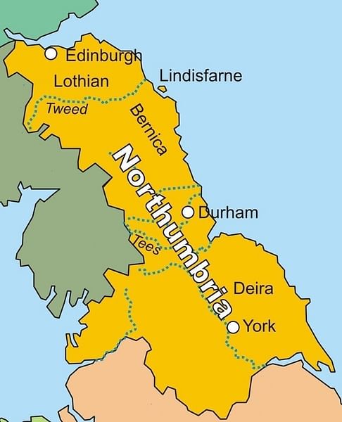 Map of the Kingdom of Northumbria