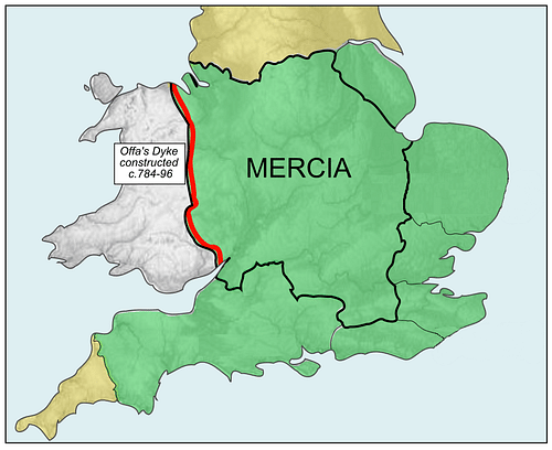 Map of Kingdom of Mercia