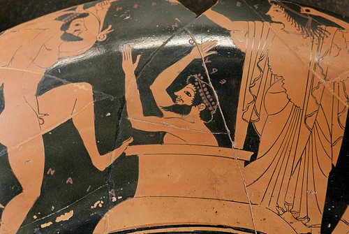 King Eurystheus Hiding from Hercules (by Jastrow, Public Domain)